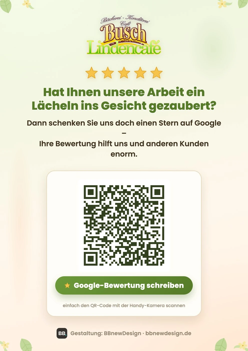 Aufsteller für Google-Bewertungen