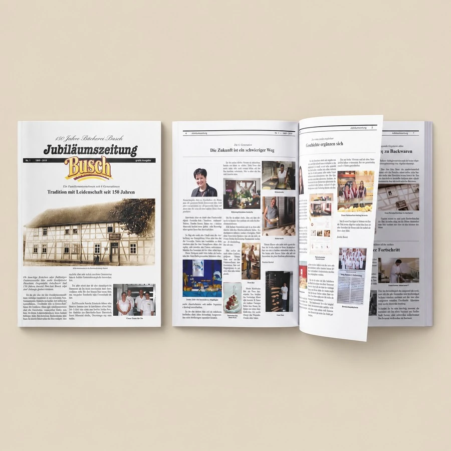Jubiläumszeitung 150 Jahre Bäckerei Busch